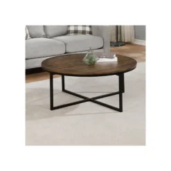 Coffee Tables-Kirkland's Home Honey Acacia Wood Round Coffee Table Tan