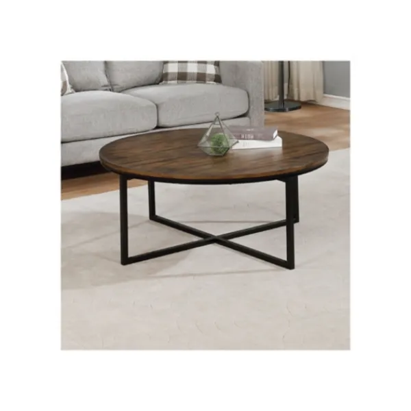 Coffee Tables-Kirkland's Home Honey Acacia Wood Round Coffee Table Tan