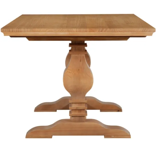 Dining Tables-Kirkland's Home Honey Brown Wood Double Pedestal Dining Table Tan