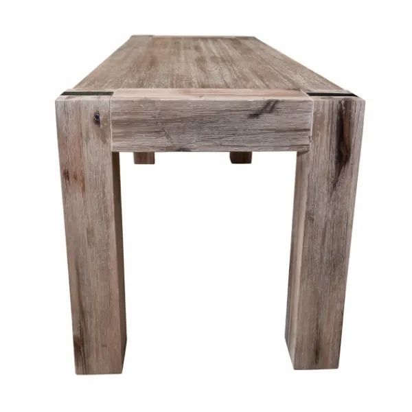 Benches & Ottomans-Kirkland's Home Honey Brushed Acacia Wood Rustic Bench Brown