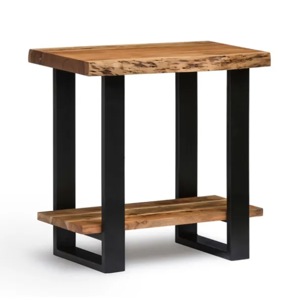 Coffee Tables-Kirkland's Home Honey Live Edge 3-Pc. Coffee And Accent Table Set Tan