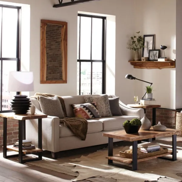 Coffee Tables-Kirkland's Home Honey Live Edge 3-Pc. Coffee And Accent Table Set Tan