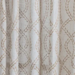 Curtains & Drapes-Kirkland's Home Honey Trellis Woven Single Curtain Panel, 84 In. White/Tan