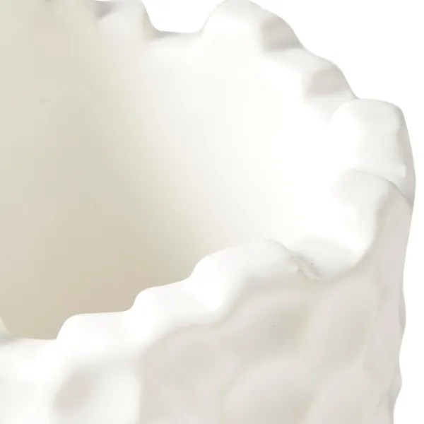 Vases-Kirkland's Home Honeycomb Asymmetrical Vase White