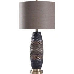 Table Lamps-Kirkland's Home Honeycomb Bronze And Gold Table Lamp Gold/Brown