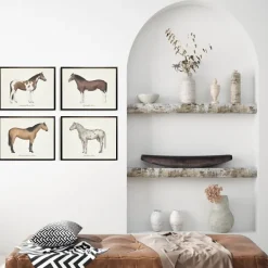 Framed Art-Kirkland's Home Horses Framed Art Prints, Set Of 4 White