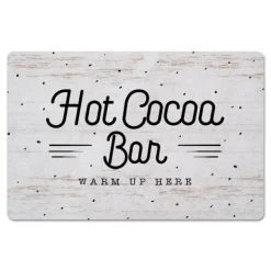 Kitchen & Floor Mats-Kirkland's Home Hot Cocoa Bar Christmas Floor Mat Tan/Black
