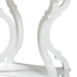 Accent & End Tables-Kirkland's Home Hourglass Wood Accent Table White