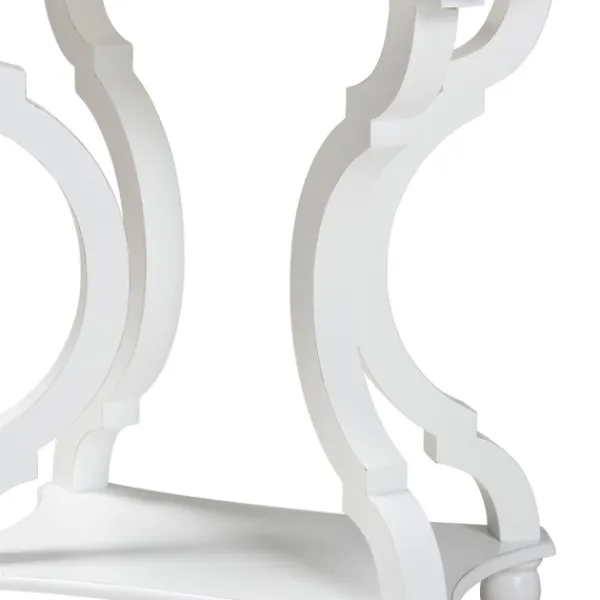 Accent & End Tables-Kirkland's Home Hourglass Wood Accent Table White