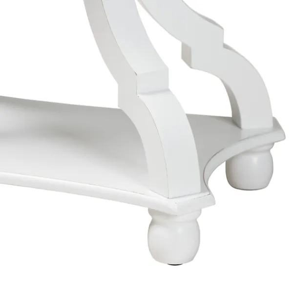 Accent & End Tables-Kirkland's Home Hourglass Wood Accent Table White