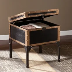 Accent & End Tables-Kirkland's Home Hypatia Travel Trunk Side Table