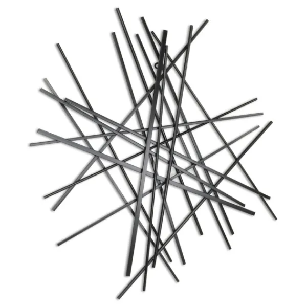 Wall Plaques-Kirkland's Home Icilio Abstract Linear Wall Plaque Black