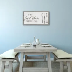 Wall Quotes & Signs-Kirkland's Home If You Feed Them Framed Canvas Art Print White/Gray