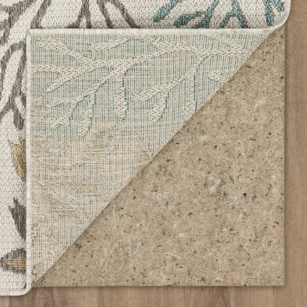 Outdoor Rugs-Kirkland's Home Ikat Coral White Sand Outdoor Area Rug, 5X7 White/Tan/Blue
