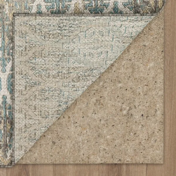 Outdoor Rugs-Kirkland's Home Ikat Scrolling Brown Outdoor Area Rug, 5X7 Brown/Blue/Gray