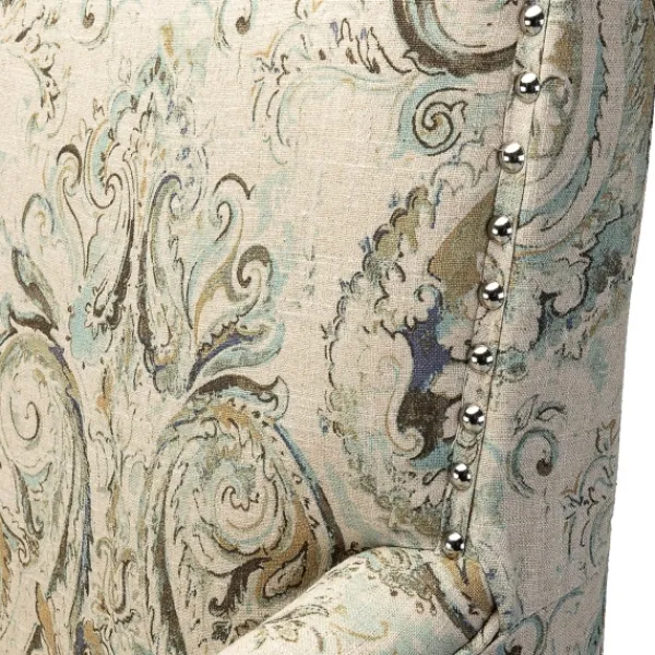 Accent Chairs-Kirkland's Home Indigo And Yellow Floral Upholstered Accent Chair Blue/Yellow/Multi