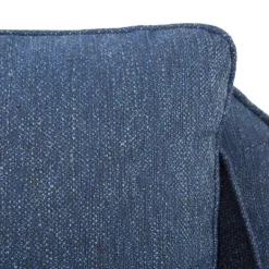 Accent Chairs-Kirkland's Home Indigo Curved Arm Swivel Accent Chair Blue