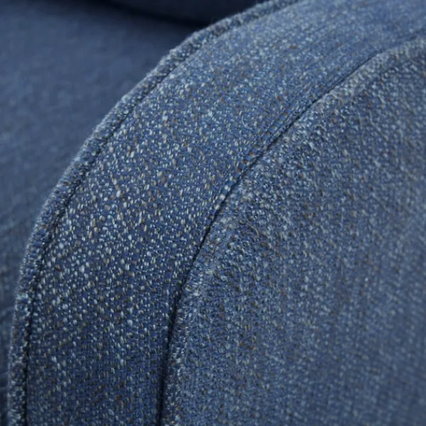 Accent Chairs-Kirkland's Home Indigo Curved Arm Swivel Accent Chair Blue