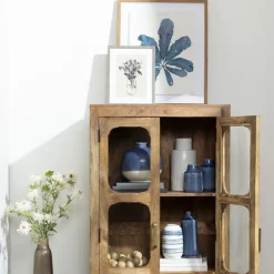 Framed Art-Kirkland's Home Indigo Floral Vase Ii Framed Art Print Blue