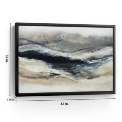 Canvas Art-Kirkland's Home Indigo Sway Framed Canvas Art Print Blue/Gray