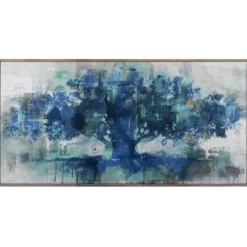 Framed Art-Kirkland's Home Indigo Tree Of Life Light Gray Framed Art Print Blue/Gray