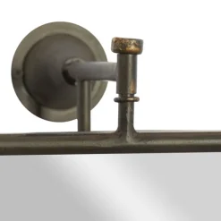 Decorative Mirrors-Kirkland's Home Industrial Distressed Iron Mount Mirror Gray