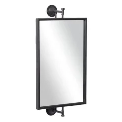 Decorative Mirrors-Kirkland's Home Industrial Distressed Iron Mount Mirror Gray