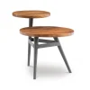 Accent & End Tables-Kirkland's Home Industrial Two-Tiered Gunmetal Accent Table Brown