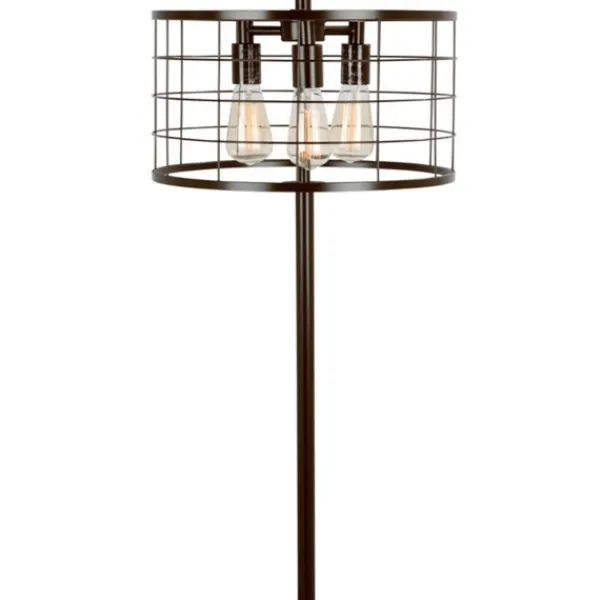 Floor Lamps-Kirkland's Home Industrial Wire Floor Lamp Black