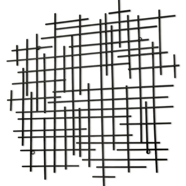 Wall Plaques-Kirkland's Home Inigo Abstract Linear I Wall Plaque Black