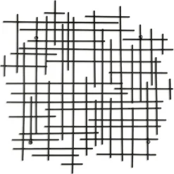 Wall Plaques-Kirkland's Home Inigo Abstract Linear I Wall Plaque Black