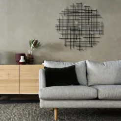 Wall Plaques-Kirkland's Home Inigo Abstract Linear Ii Wall Plaque Black