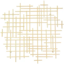 Wall Plaques-Kirkland's Home Inigo Abstract Linear Wall Plaque Gold