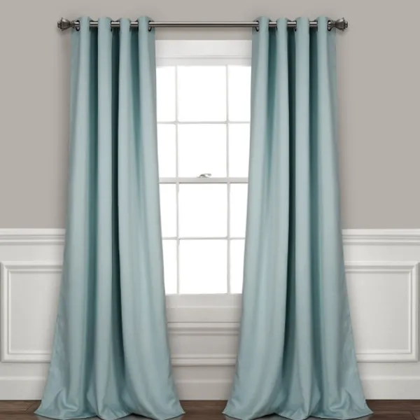 Curtains & Drapes-Kirkland's Home Insulated Blackout Curtain Panel Set, 108 In. Blue