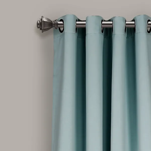 Curtains & Drapes-Kirkland's Home Insulated Blackout Curtain Panel Set, 108 In. Blue