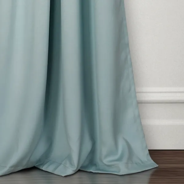 Curtains & Drapes-Kirkland's Home Insulated Blackout Curtain Panel Set, 108 In. Blue