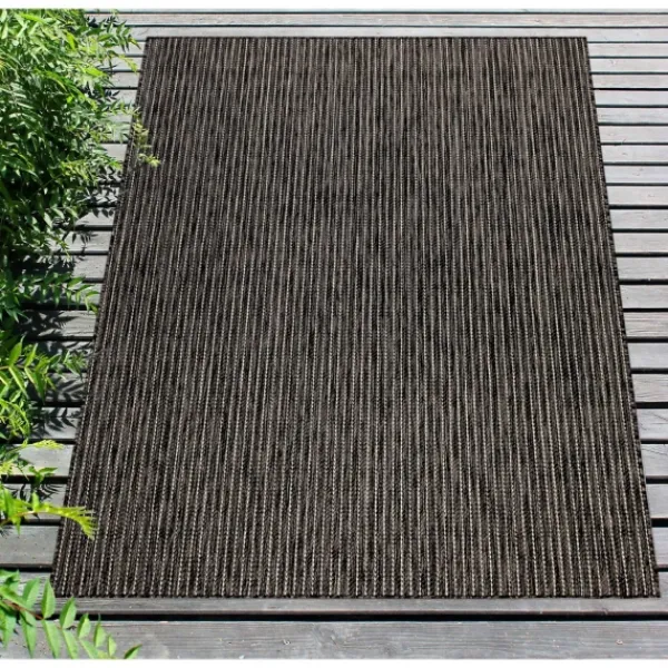 Outdoor Rugs-Kirkland's Home Intertwined Santal Outdoor Area Rug, 6X9 Black