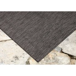 Outdoor Rugs-Kirkland's Home Intertwined Santal Outdoor Area Rug, 6X9 Black