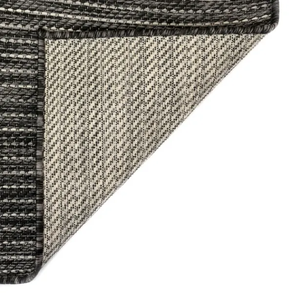 Outdoor Rugs-Kirkland's Home Intertwined Santal Outdoor Area Rug, 6X9 Black