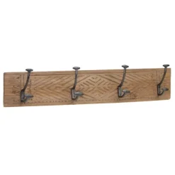 Hooks-Kirkland's Home Intricate Carved Diamond Wood Wall Hooks