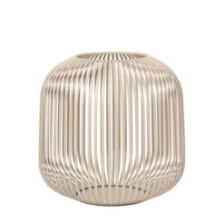 Lanterns-Kirkland's Home Irma Beige Steel Large Open Rods Lantern Tan