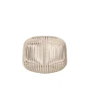 Lanterns-Kirkland's Home Irma Beige Steel Small Open Rods Lantern Tan
