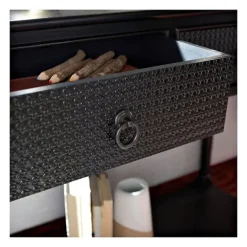Console Tables-Kirkland's Home Irma Textured Drawers Console Table Black