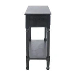 Console Tables-Kirkland's Home Irma Textured Drawers Console Table Black
