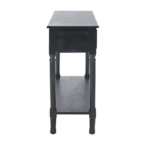 Console Tables-Kirkland's Home Irma Textured Drawers Console Table Black