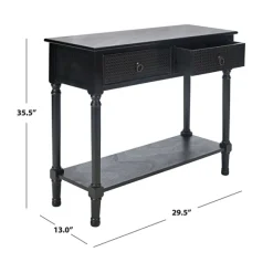 Console Tables-Kirkland's Home Irma Textured Drawers Console Table Black