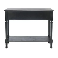 Console Tables-Kirkland's Home Irma Textured Drawers Console Table Black