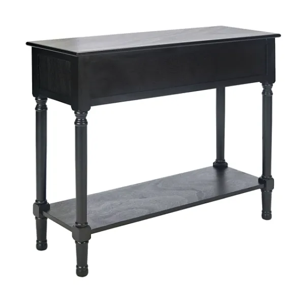 Console Tables-Kirkland's Home Irma Textured Drawers Console Table Black