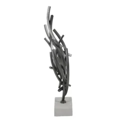 Statues & Figurines-Kirkland's Home Iron Contemporary Branch Sculpture Gray