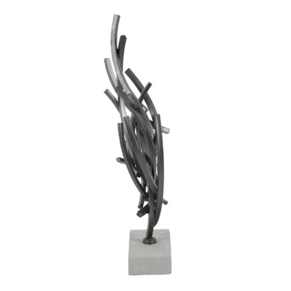 Statues & Figurines-Kirkland's Home Iron Contemporary Branch Sculpture Gray